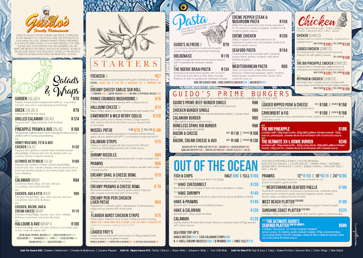 Guido's Port Alfred Menu - Image 5