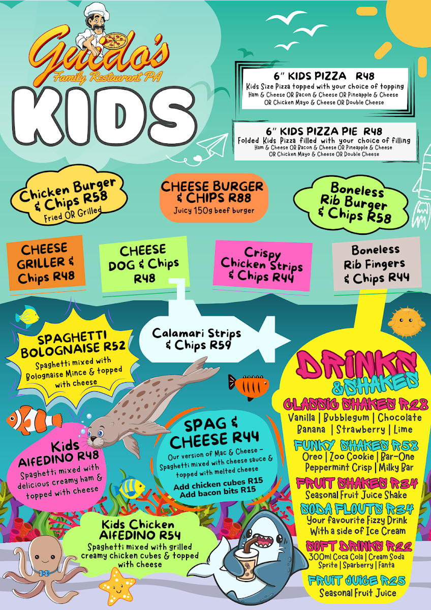 Guido's Port Alfred Menu - Image 6